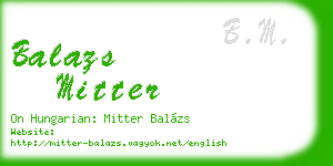 balazs mitter business card